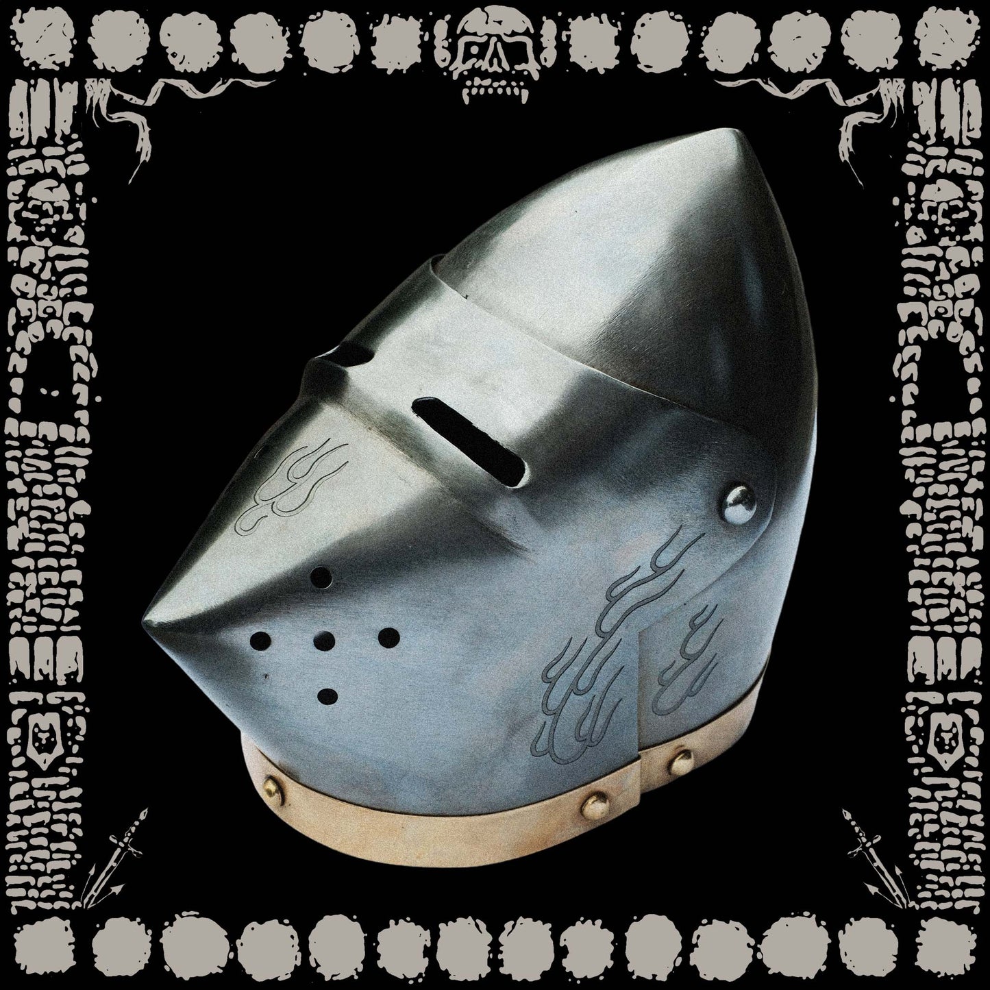 MINIATURE HELLHOUND BASCINET HELMET