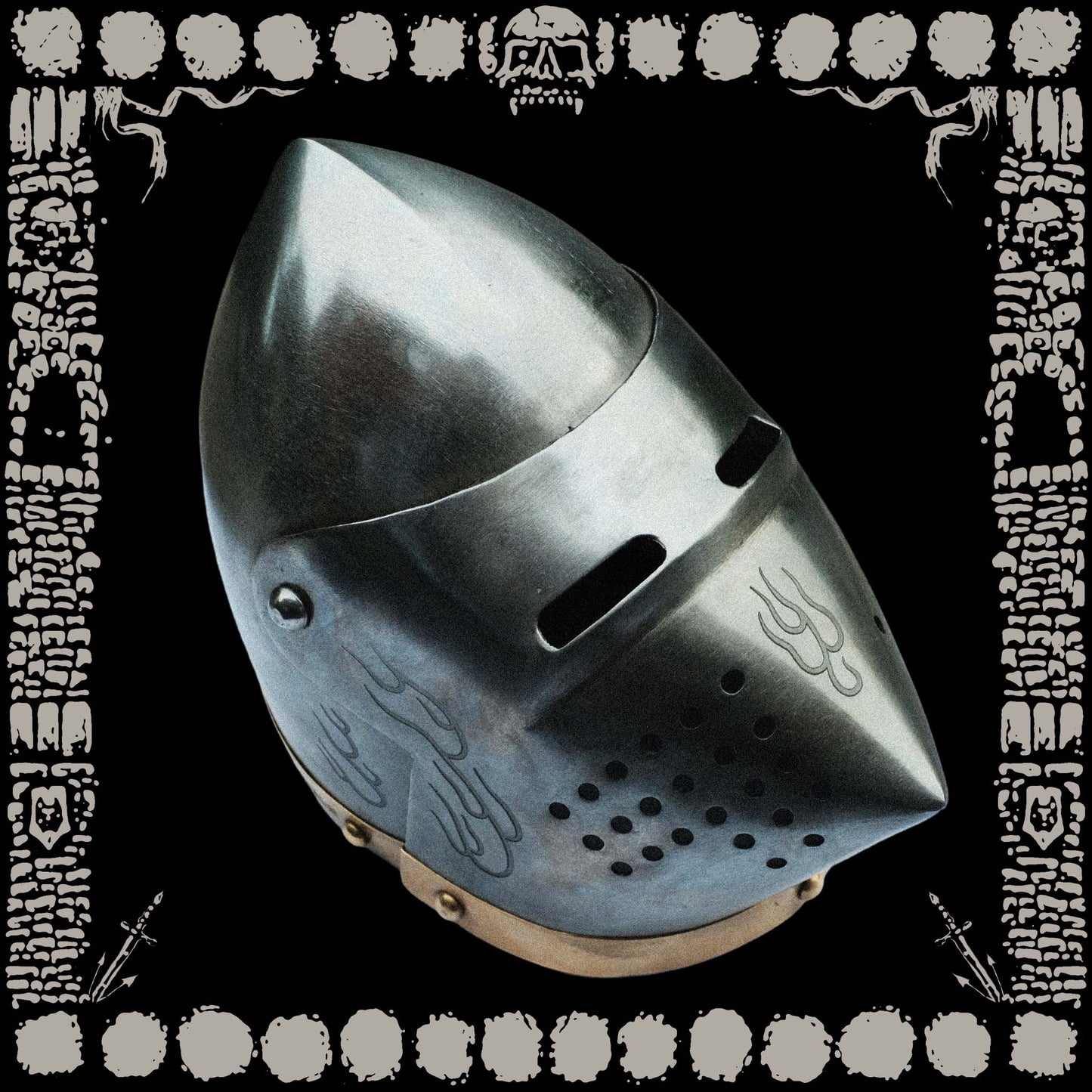 MINIATURE HELLHOUND BASCINET HELMET