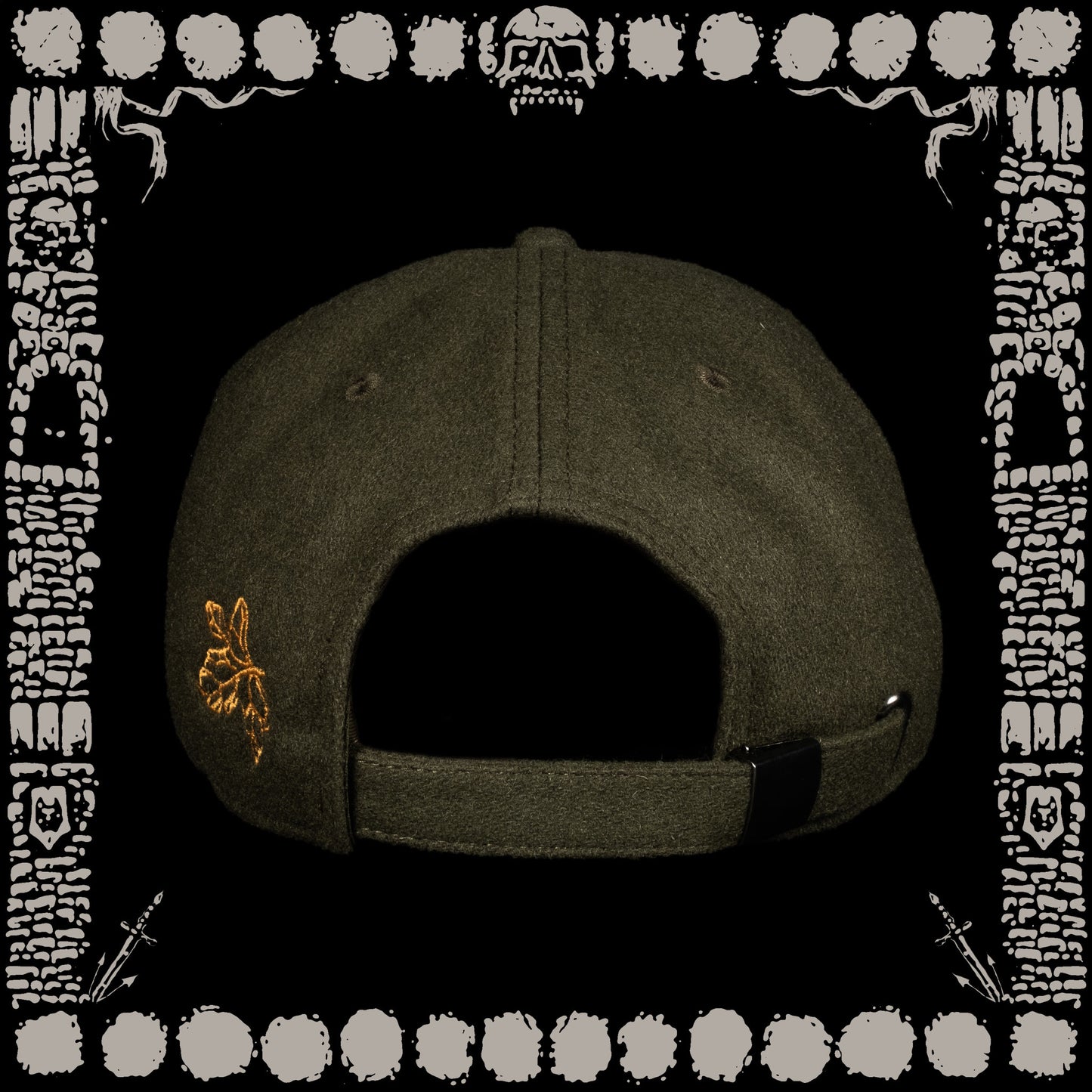 "MIDDLE-EARTH" WOOL BLEND STRAPBACK CAP