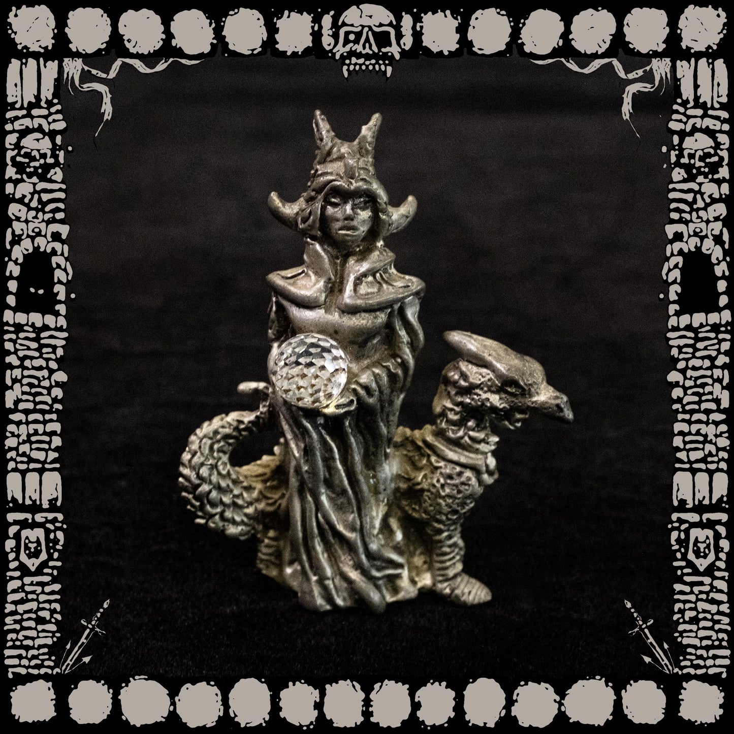 Vintage Pewter "Warrior Priestess" Figurine