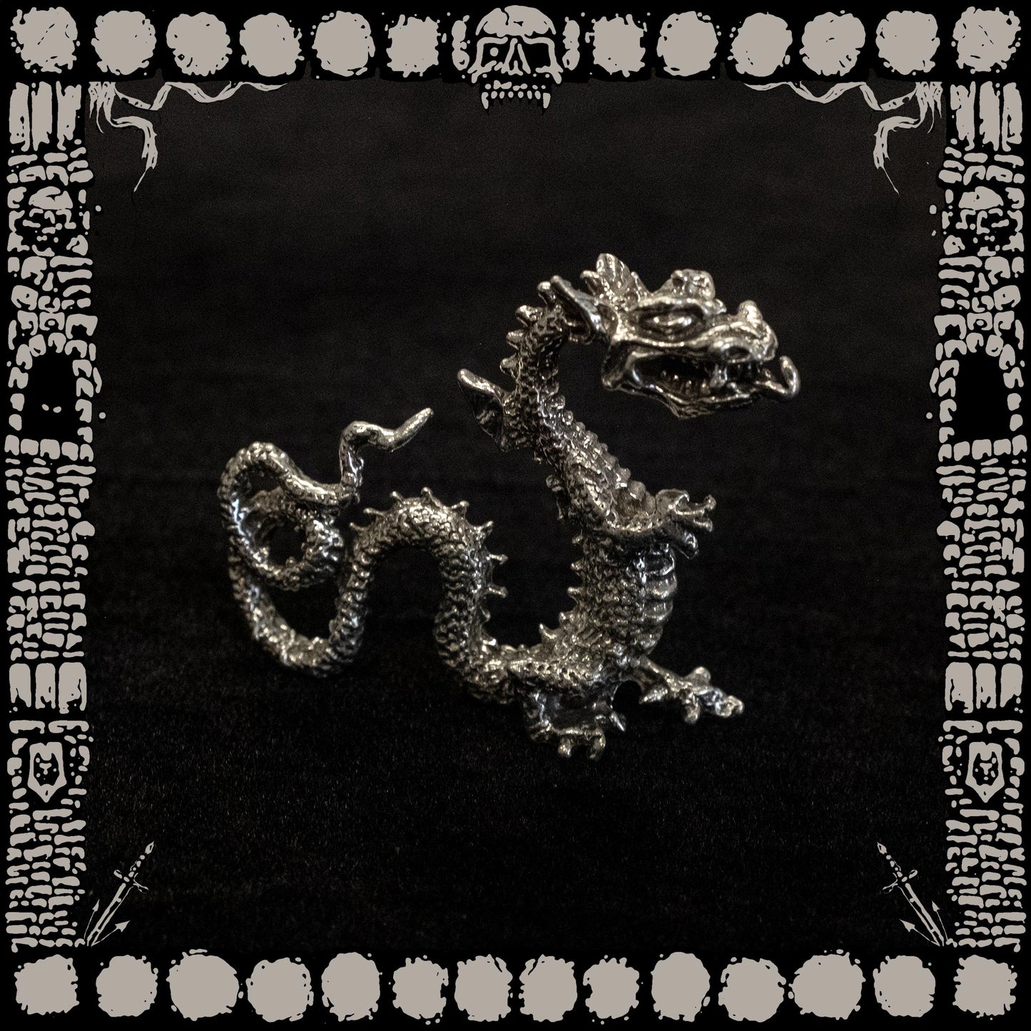 Vintage Pewter "Mini Serpent Dragon" Figurine