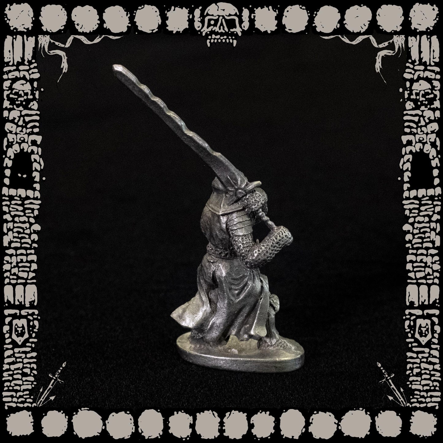 Vintage Pewter "Flamberg Warrior" Figurine