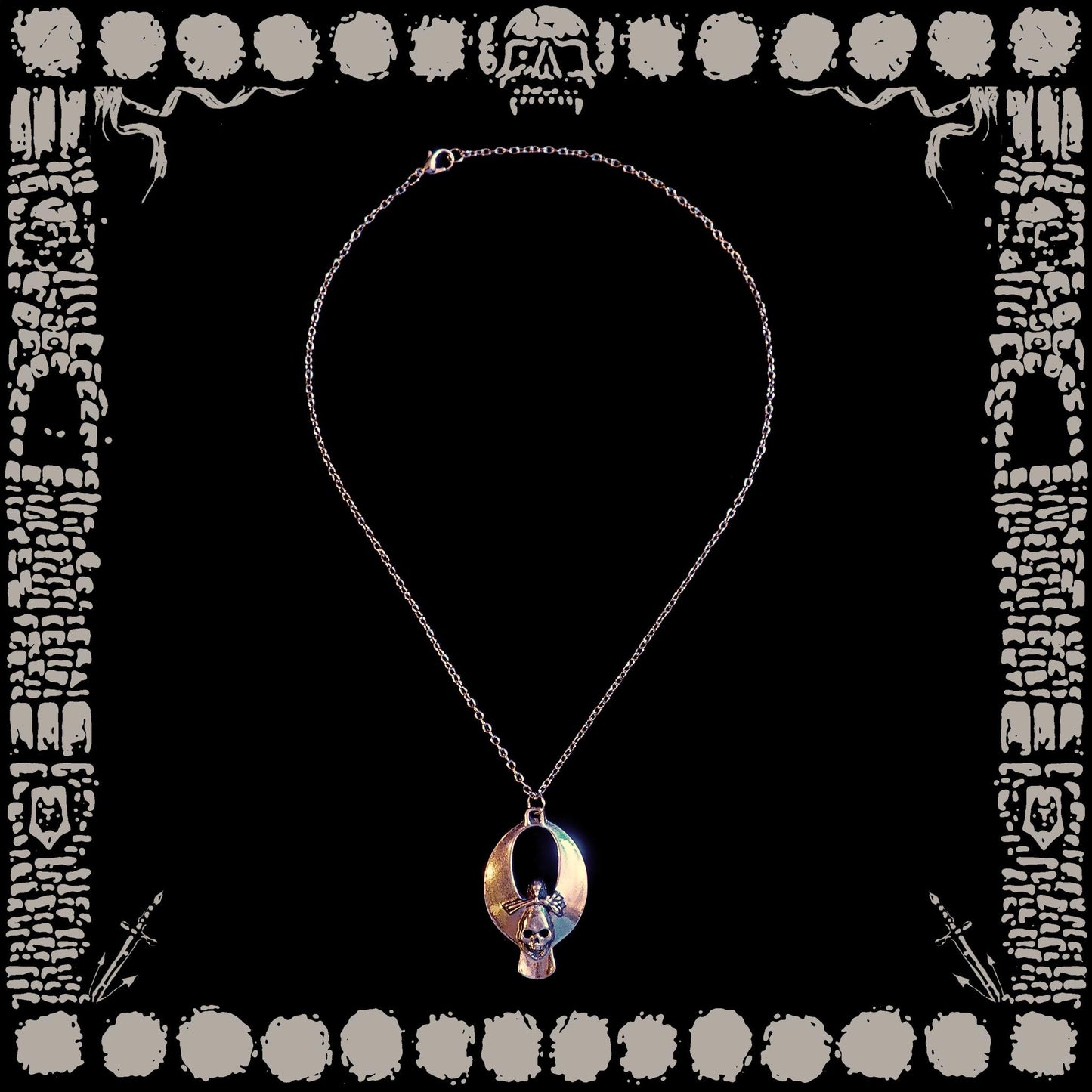 Vintage Dove Skull Necklace