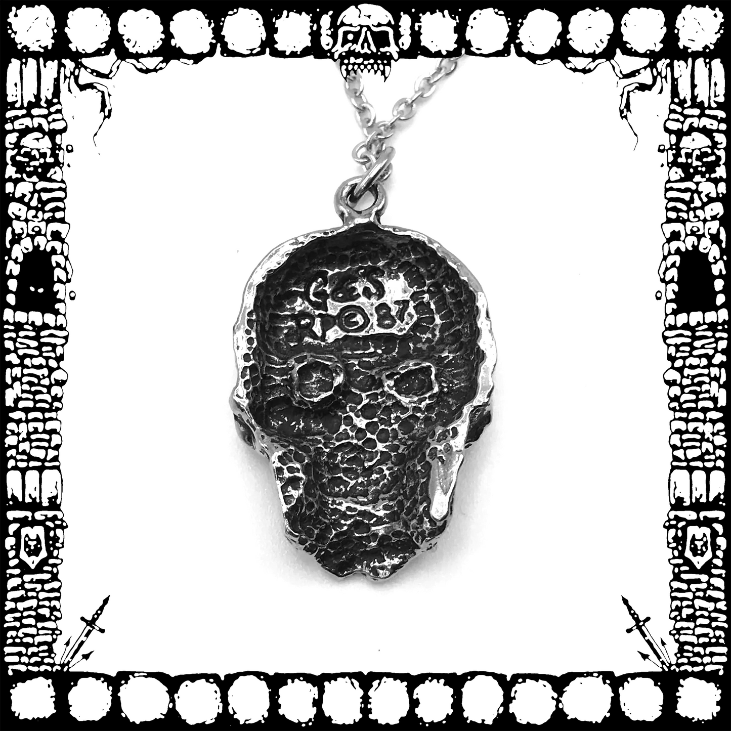 Vintage Large Skull Necklace