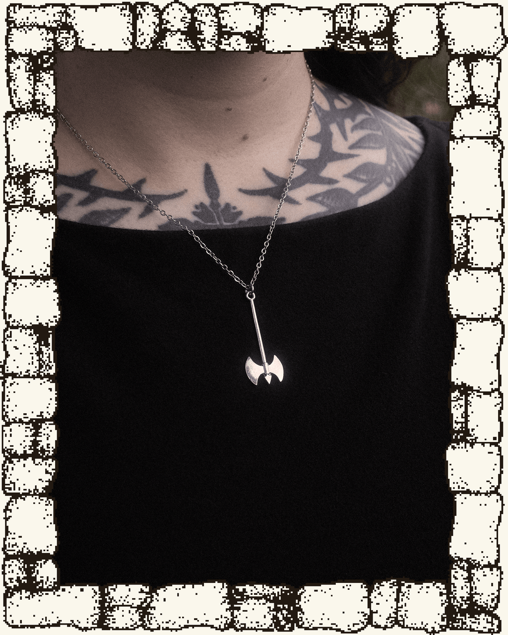 Vintage Battle Axe Necklace