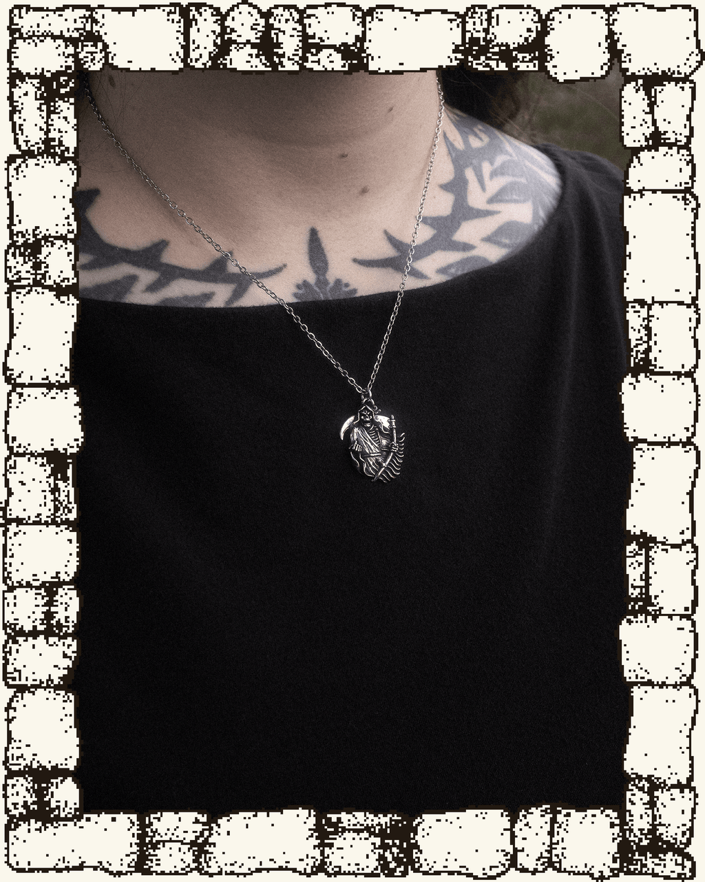 Vintage Reaper Necklace