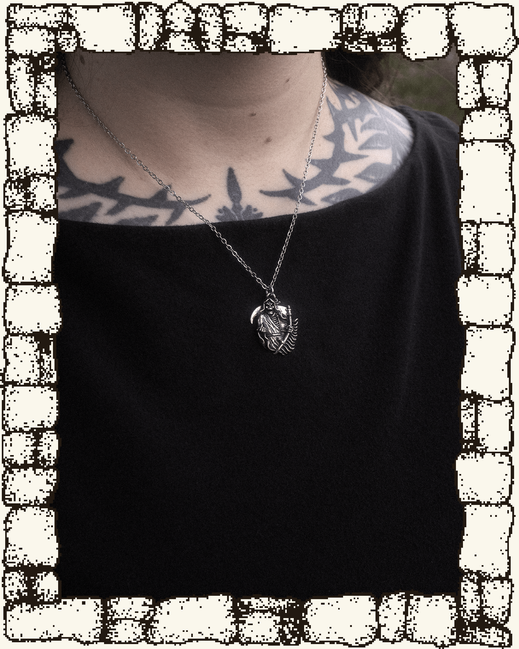 Vintage Reaper Necklace