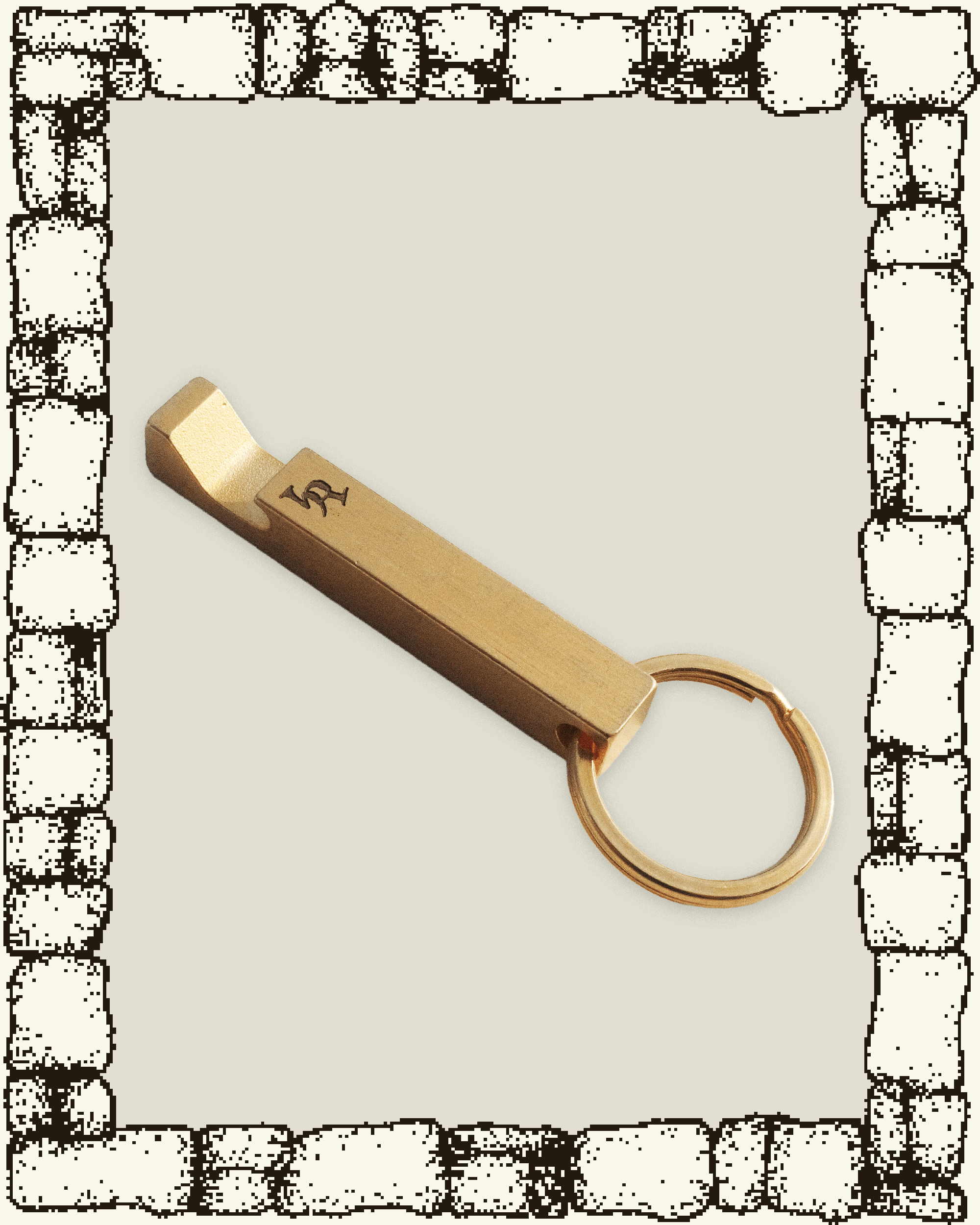 “AILED” BRASS KEYCHAIN BOTTLE OPENER