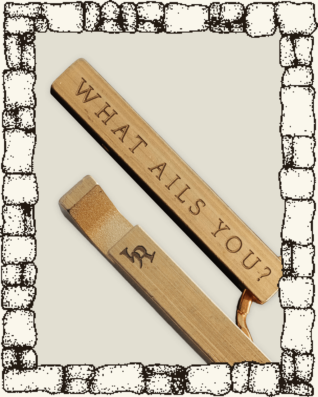 “AILED” BRASS KEYCHAIN BOTTLE OPENER