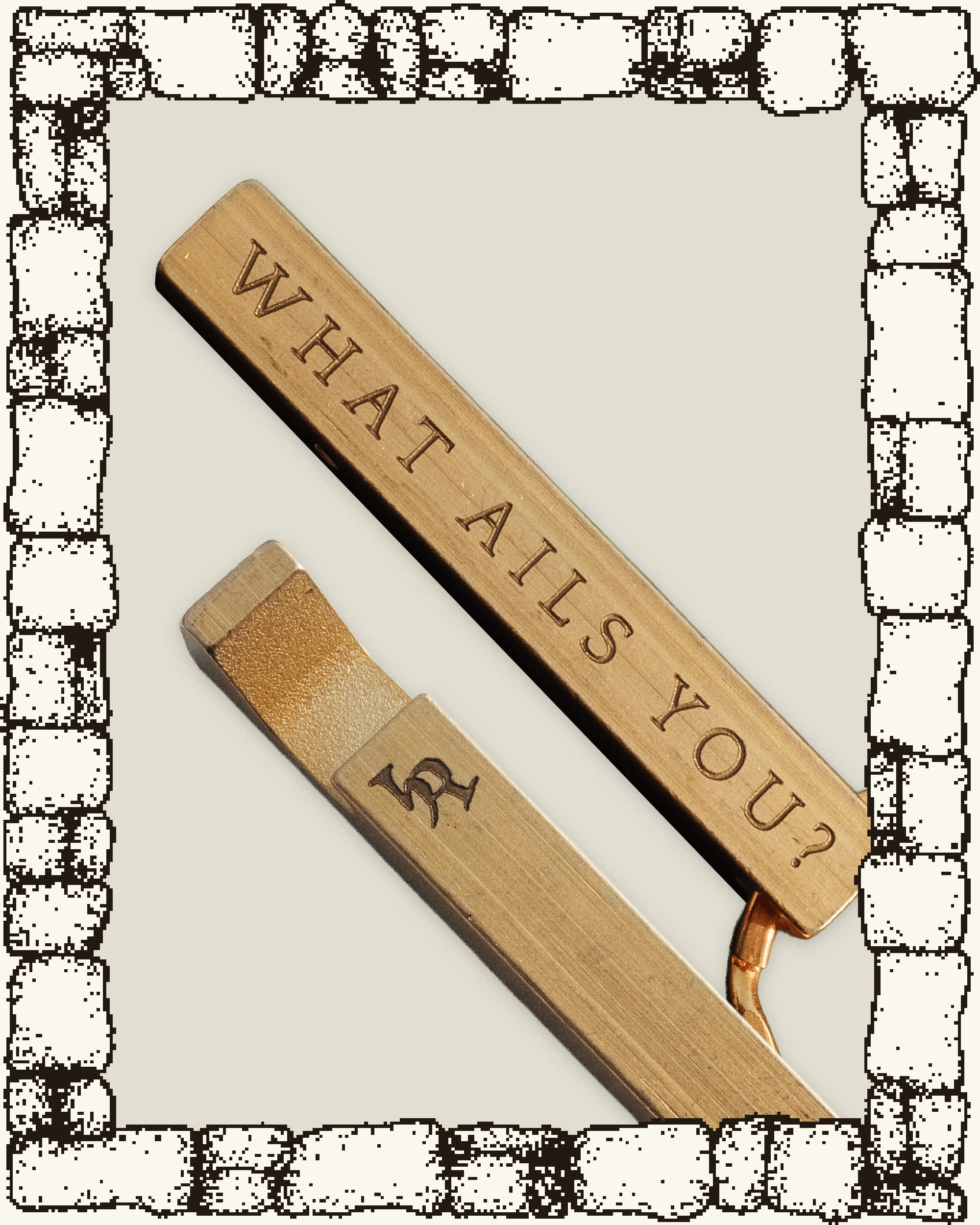 “AILED” BRASS KEYCHAIN BOTTLE OPENER