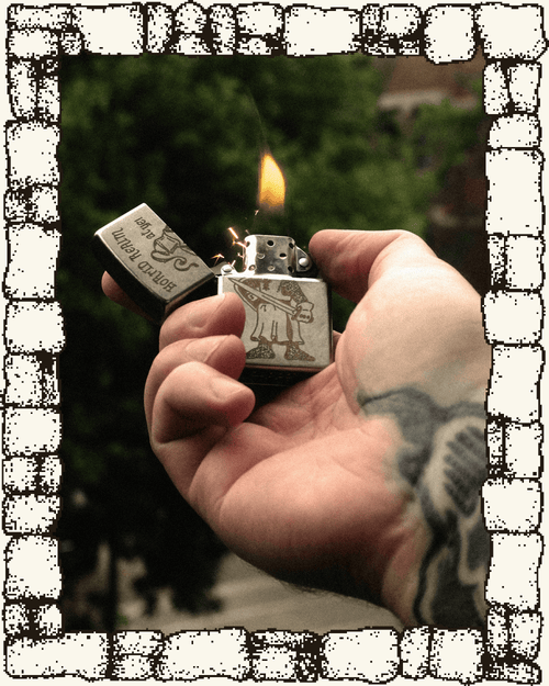 "AT YE!" ENGRAVED ZIPPO LIGHTER