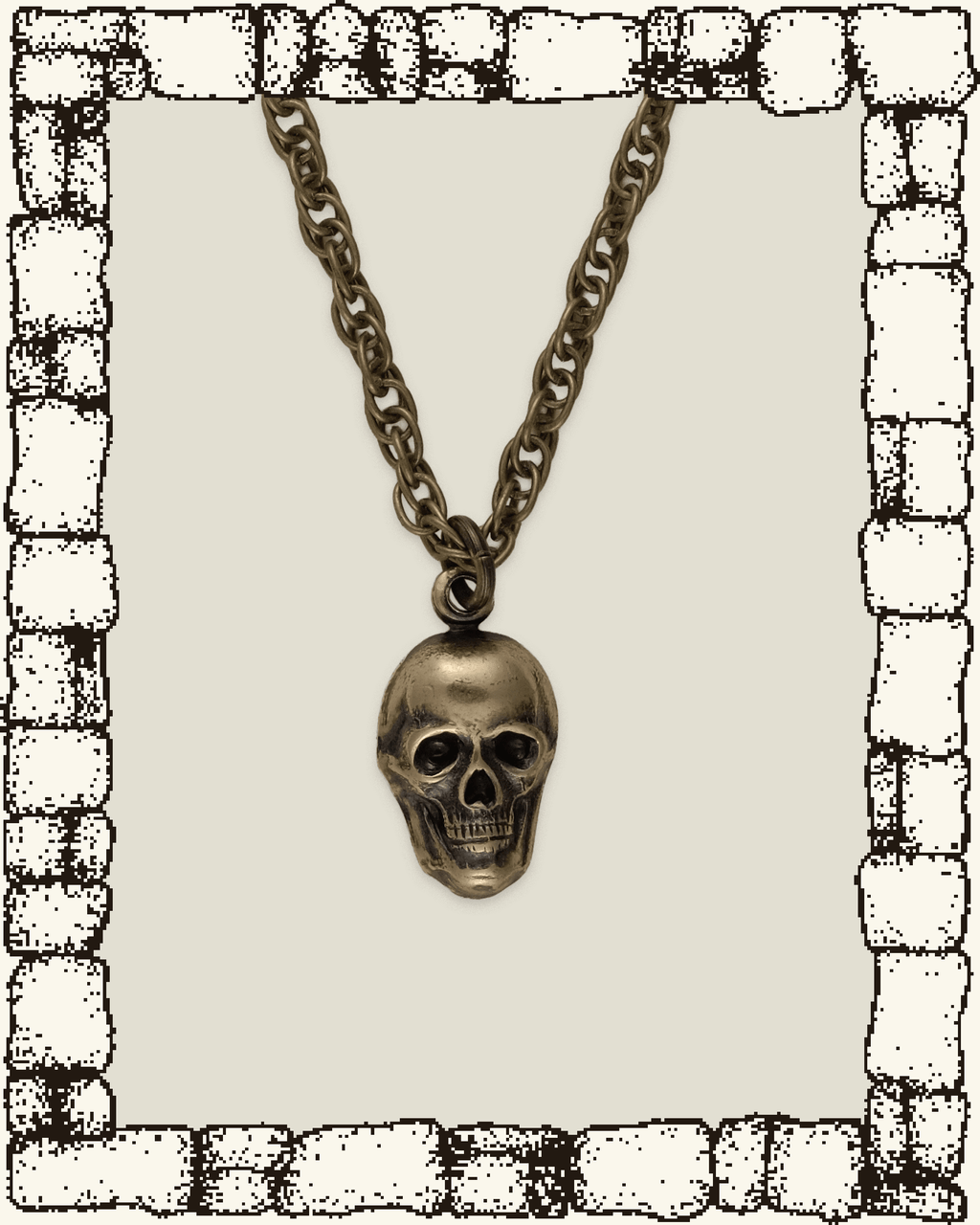 Brass Skull Necklace