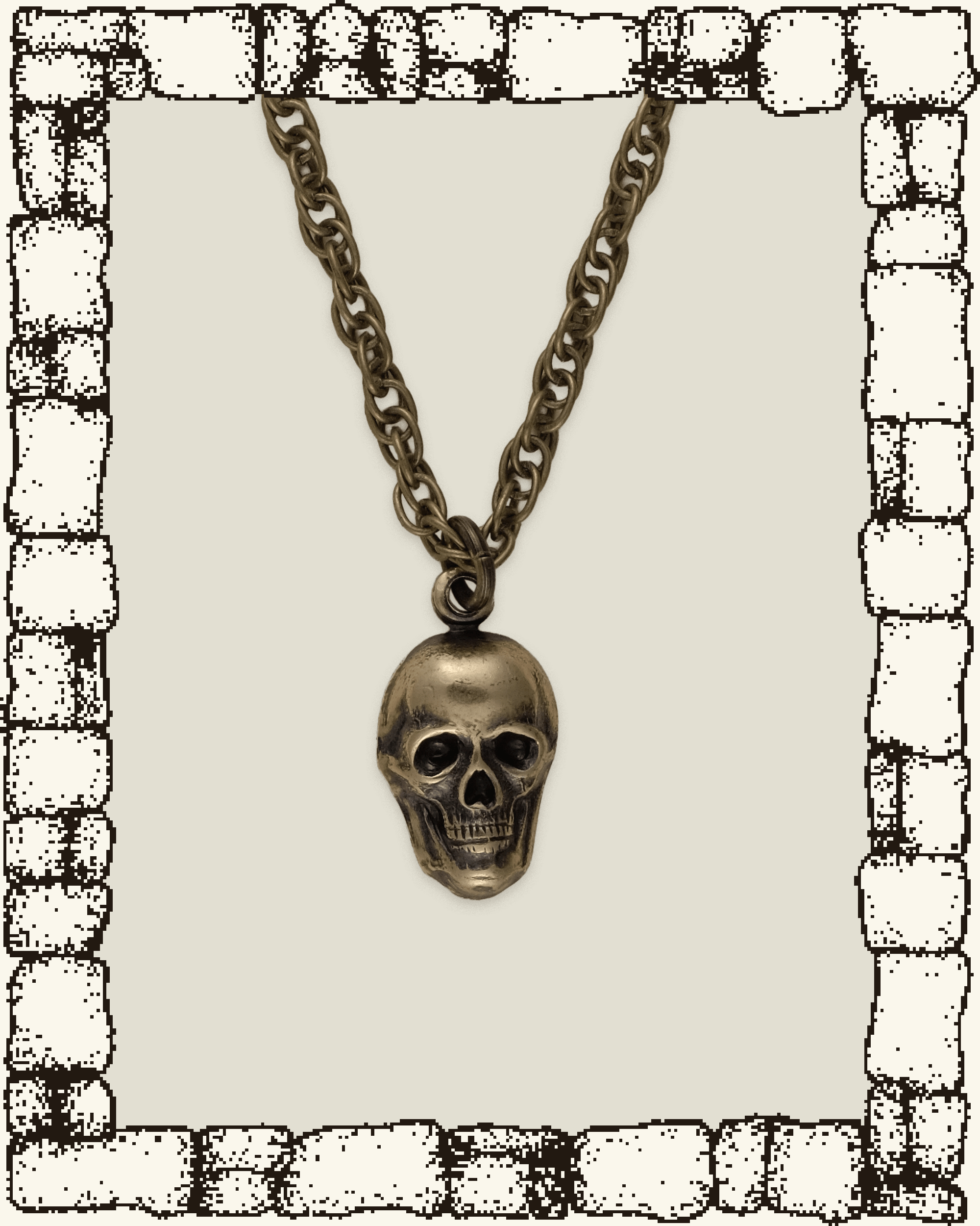 Brass Skull Necklace