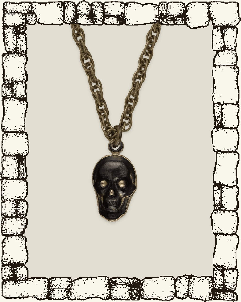 Brass Skull Necklace