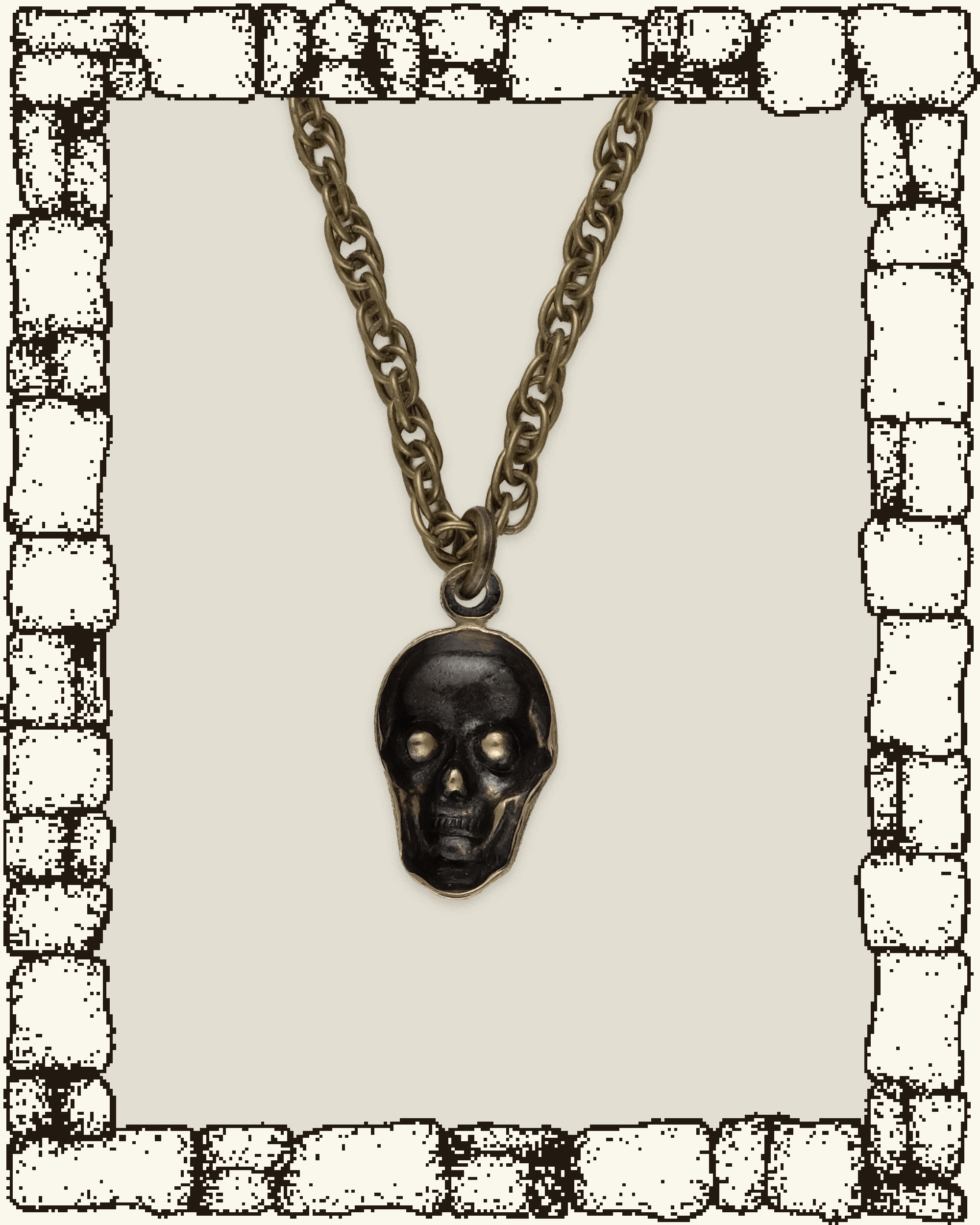 Brass Skull Necklace
