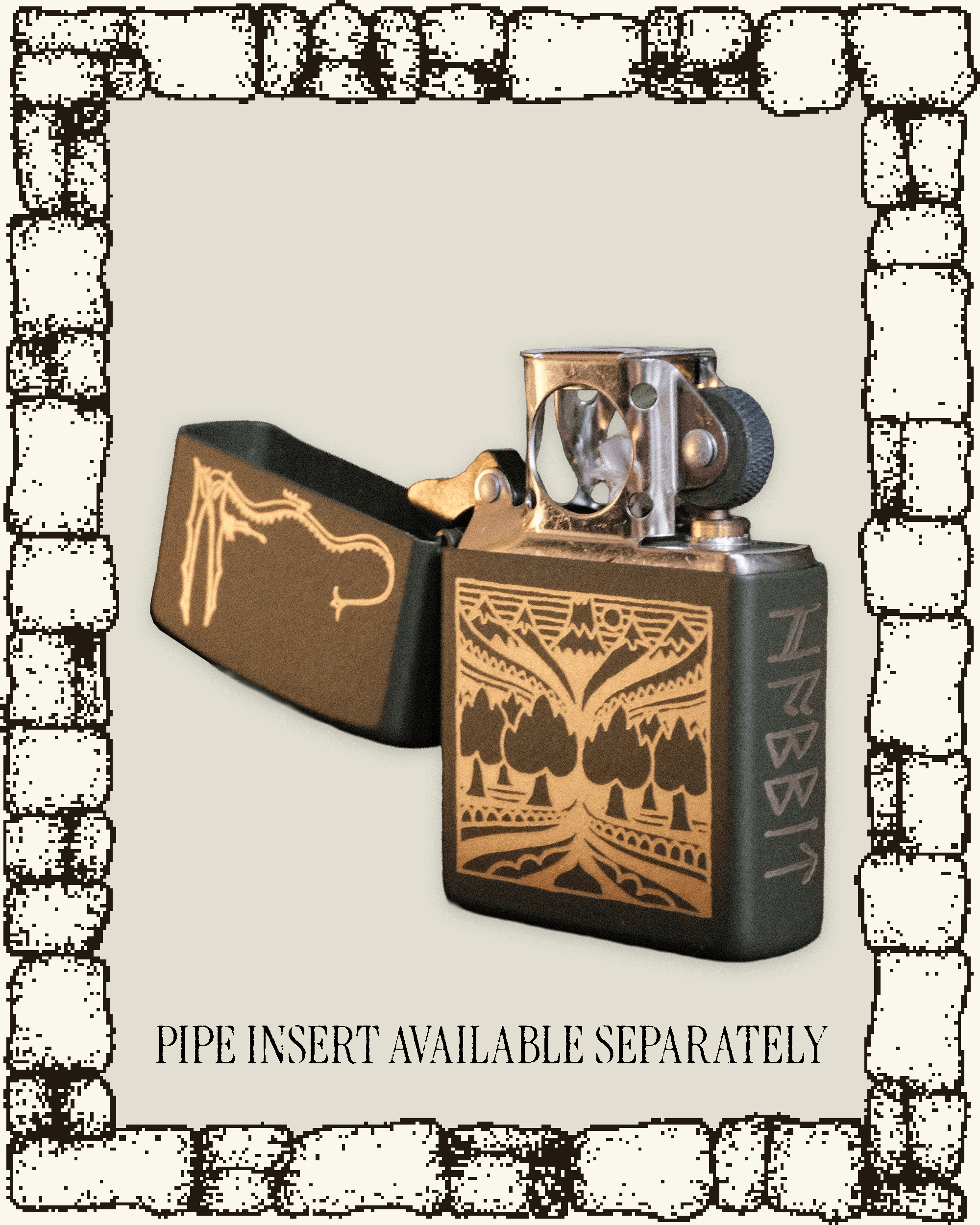 "BURGLAR" ENGRAVED ZIPPO LIGHTER - OLIVE GREEN