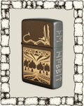"BURGLAR" ENGRAVED ZIPPO LIGHTER - OLIVE GREEN