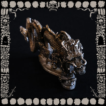 Eastern Dragon Pewter Figurine