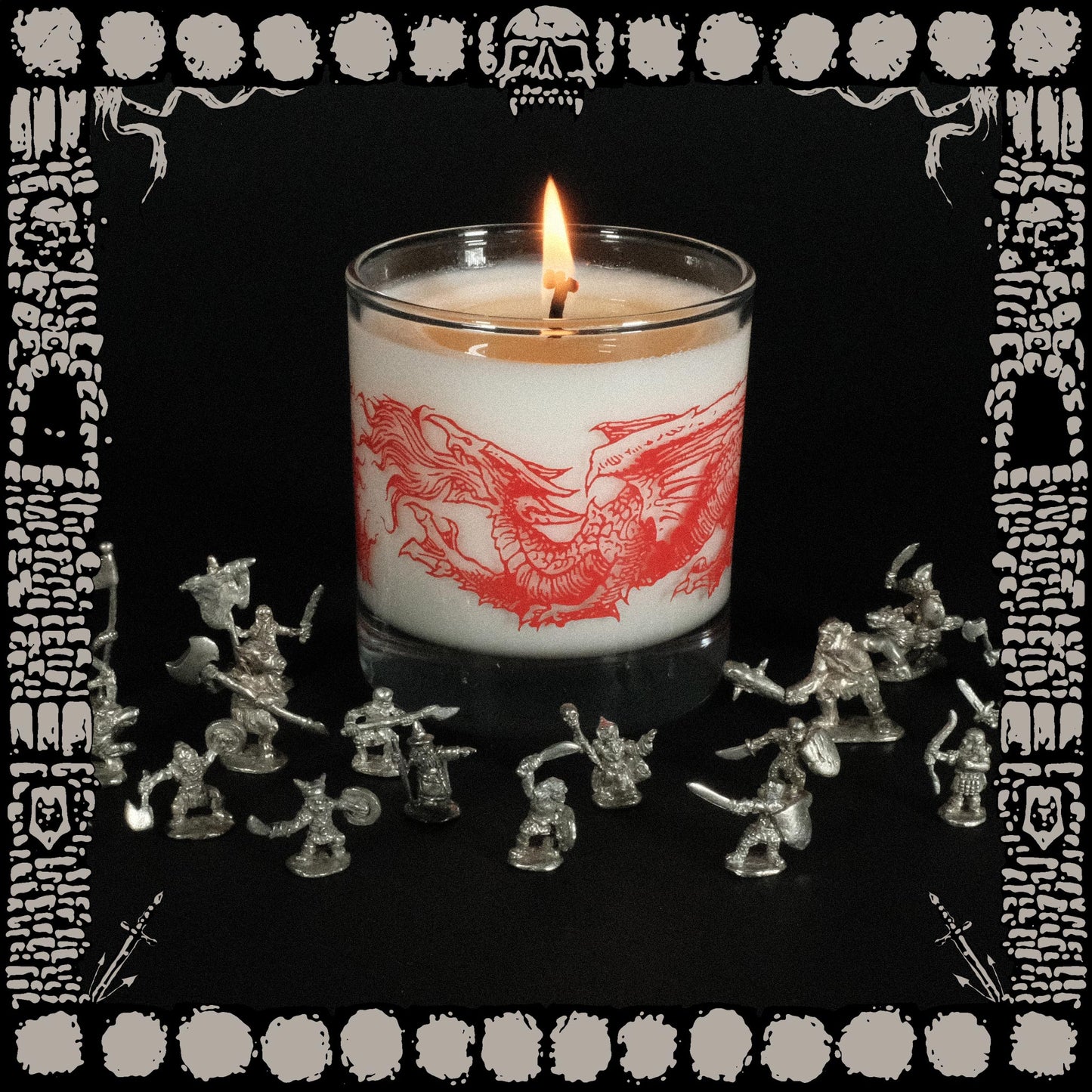 Blazing Siege Scented Cocktail Glass Candle