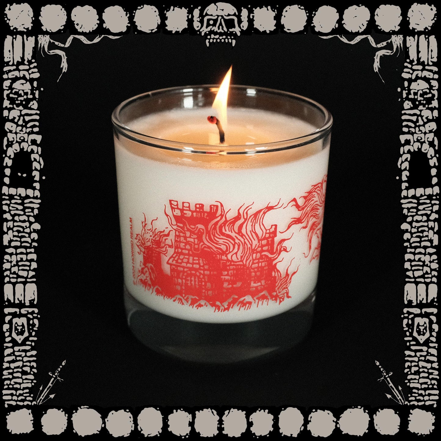 Blazing Siege Scented Cocktail Glass Candle