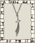 Vintage Curved Sword Necklace