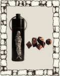 “DEATH” MINI METAL DICE SET + KEYCHAIN CANISTER