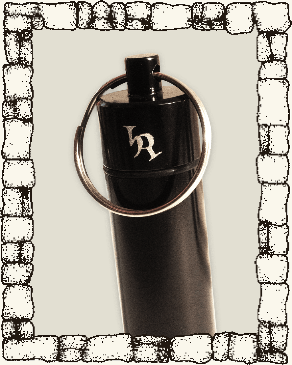 “DEATH” MINI METAL DICE SET + KEYCHAIN CANISTER