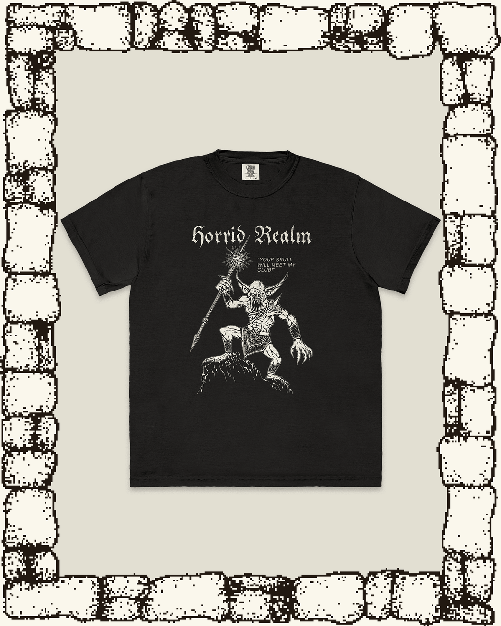 "GOBLIN SKULLBREAKER" HEAVYWEIGHT BLACK TEE