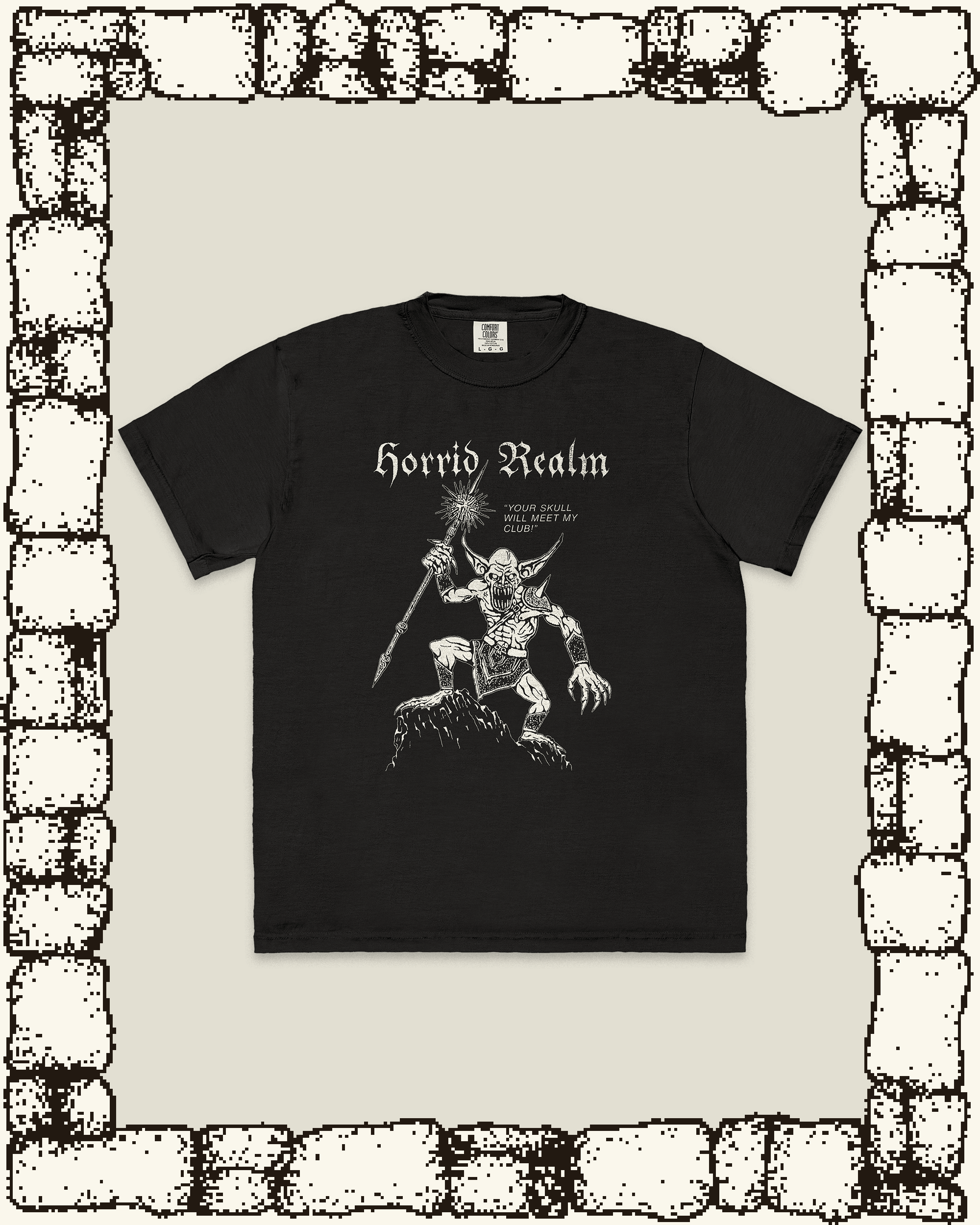 "GOBLIN SKULLBREAKER" HEAVYWEIGHT BLACK TEE
