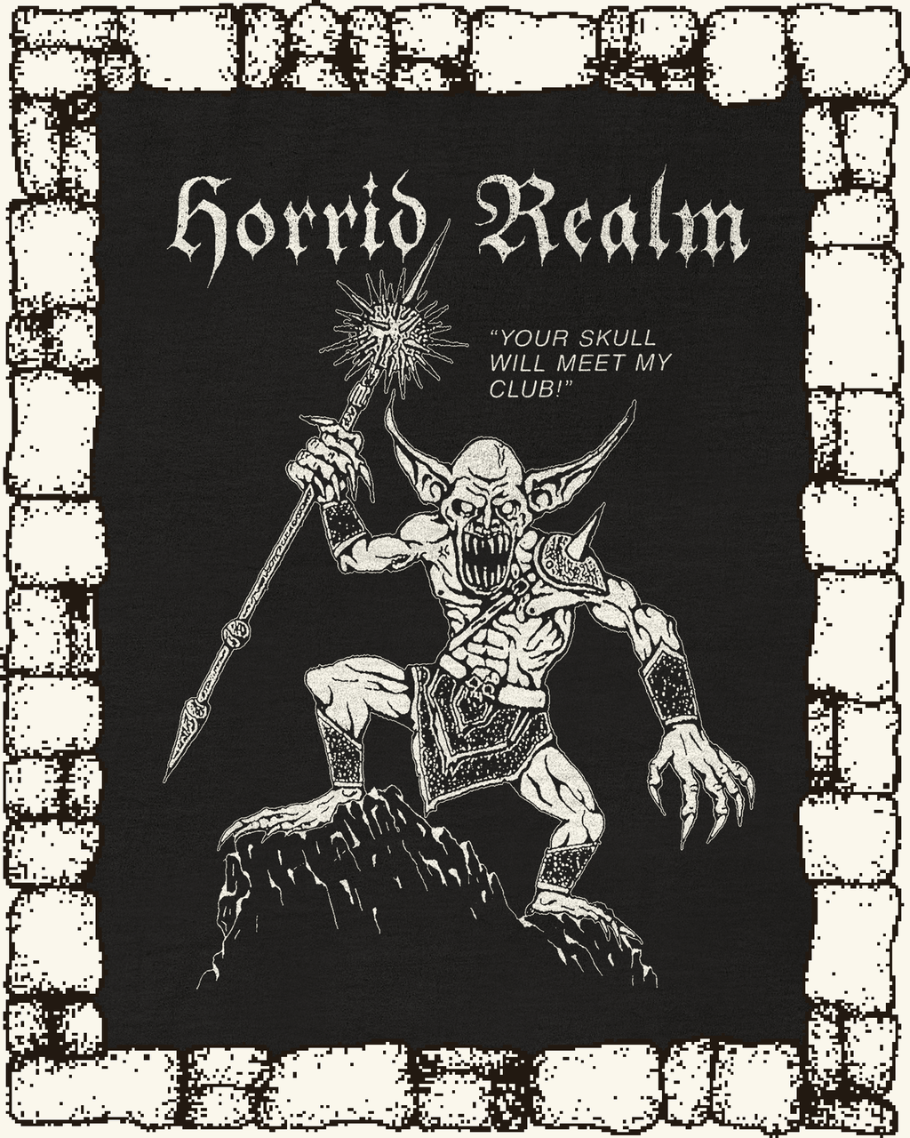 "GOBLIN SKULLBREAKER" HEAVYWEIGHT BLACK TEE