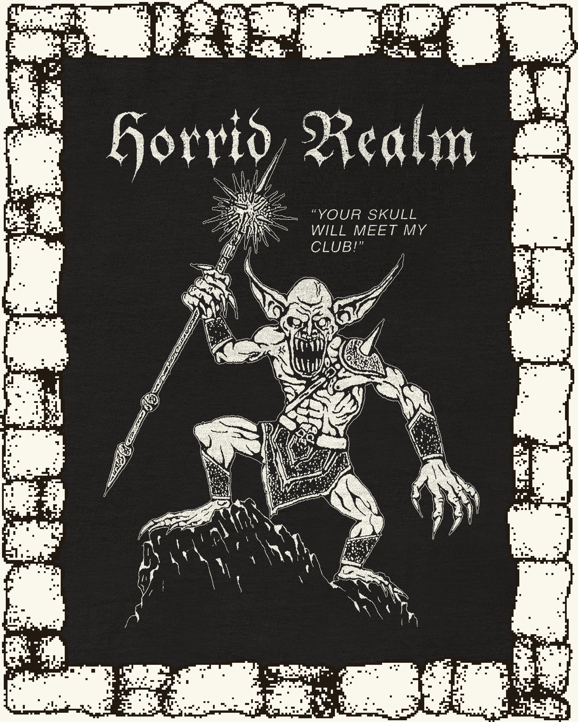 "GOBLIN SKULLBREAKER" HEAVYWEIGHT BLACK TEE