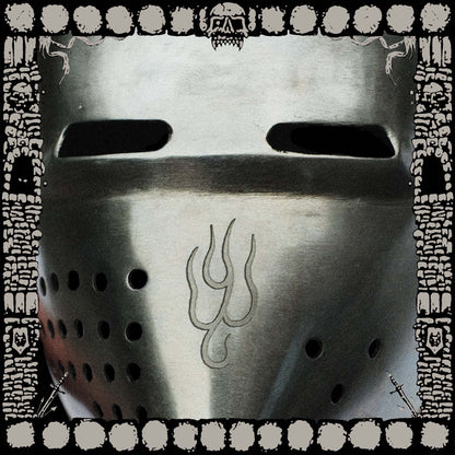 MINIATURE HELLHOUND BASCINET HELMET