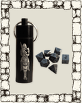 “KNIGHT” MINI METAL DICE SET + KEYCHAIN CANISTER