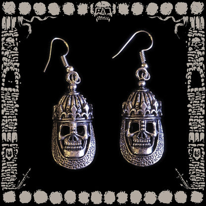 Vintage Knight Skull Earrings