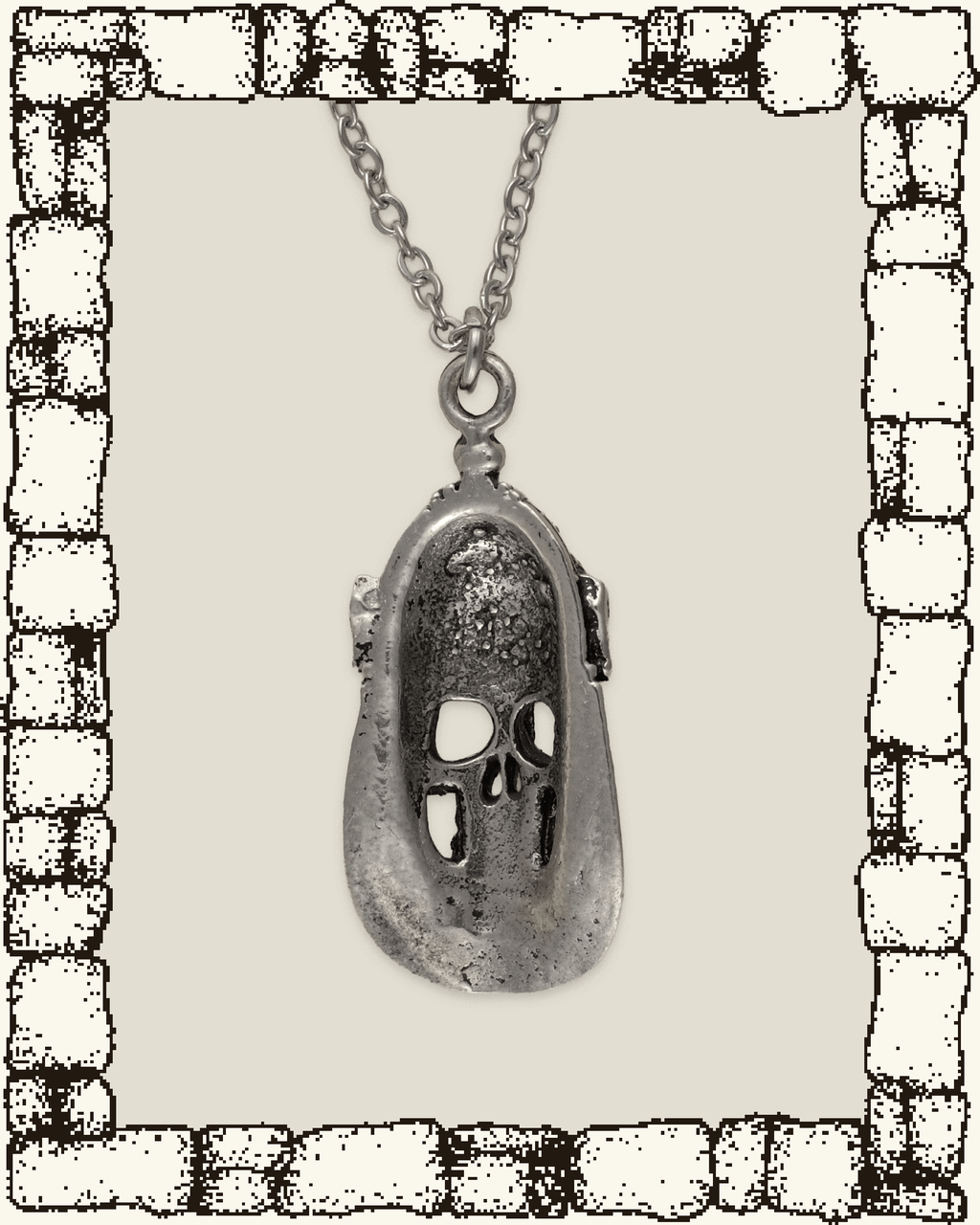 Vintage Knight Skull Necklace