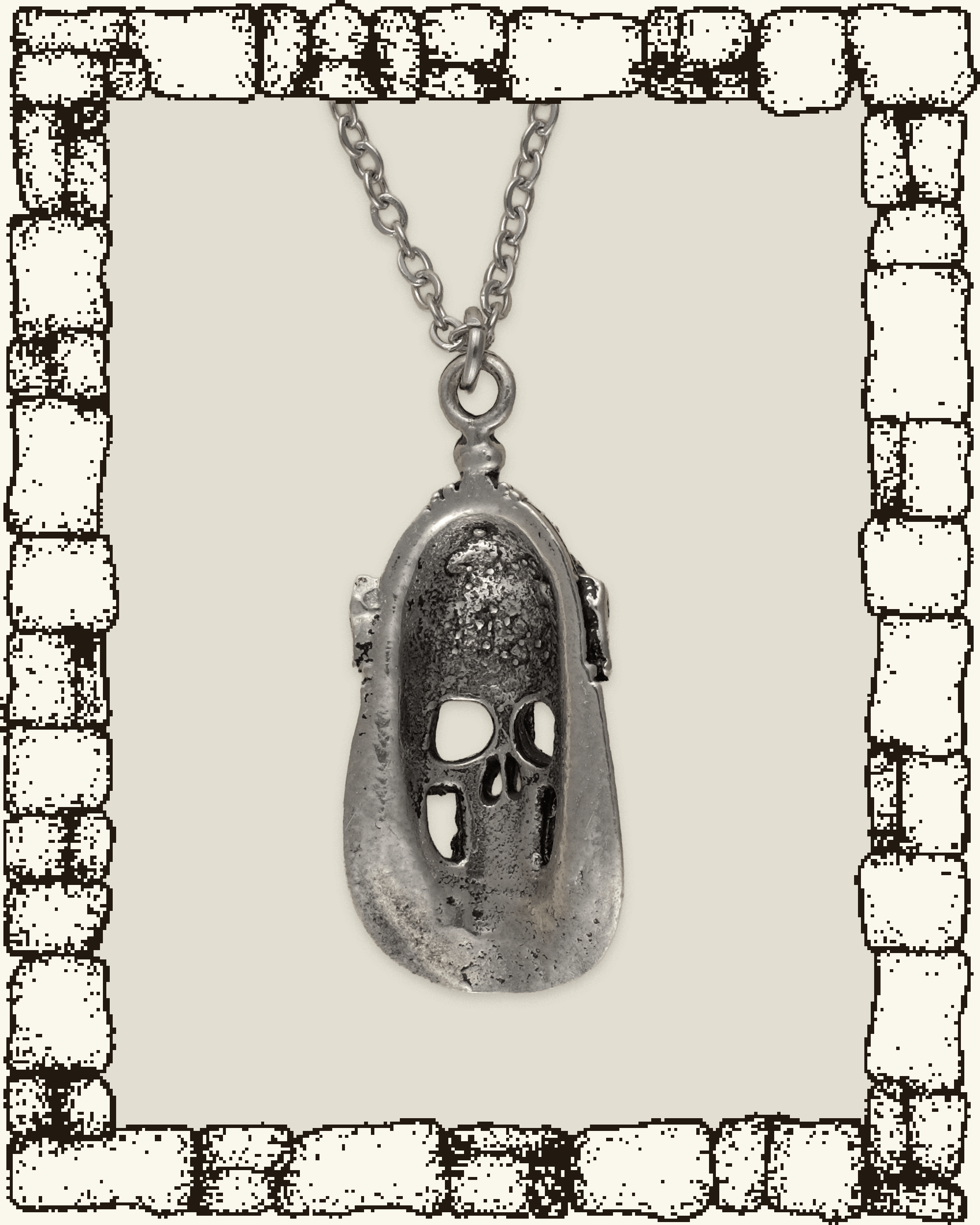 Vintage Knight Skull Necklace