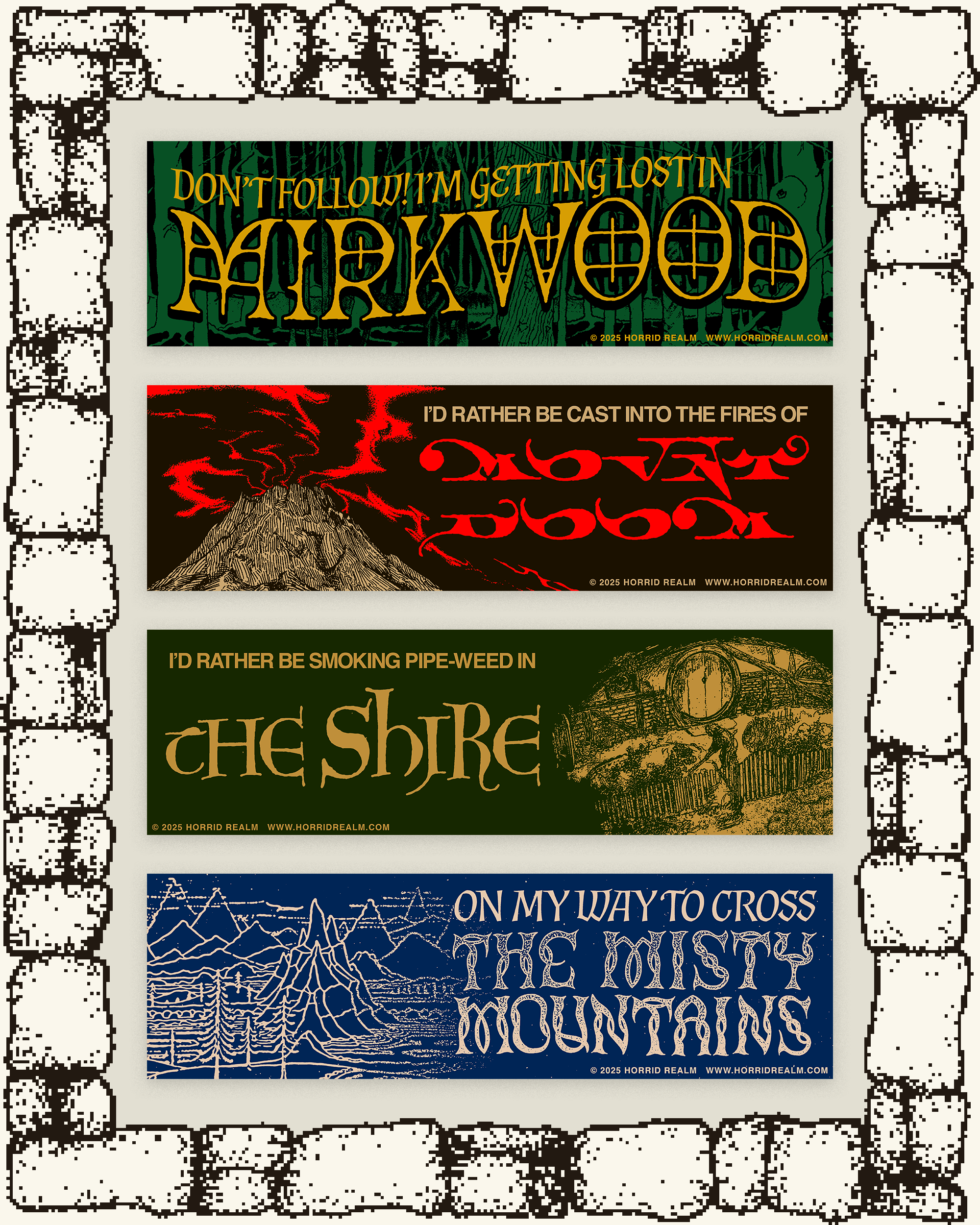 "Legendarium" 10x3 Bumper Stickers