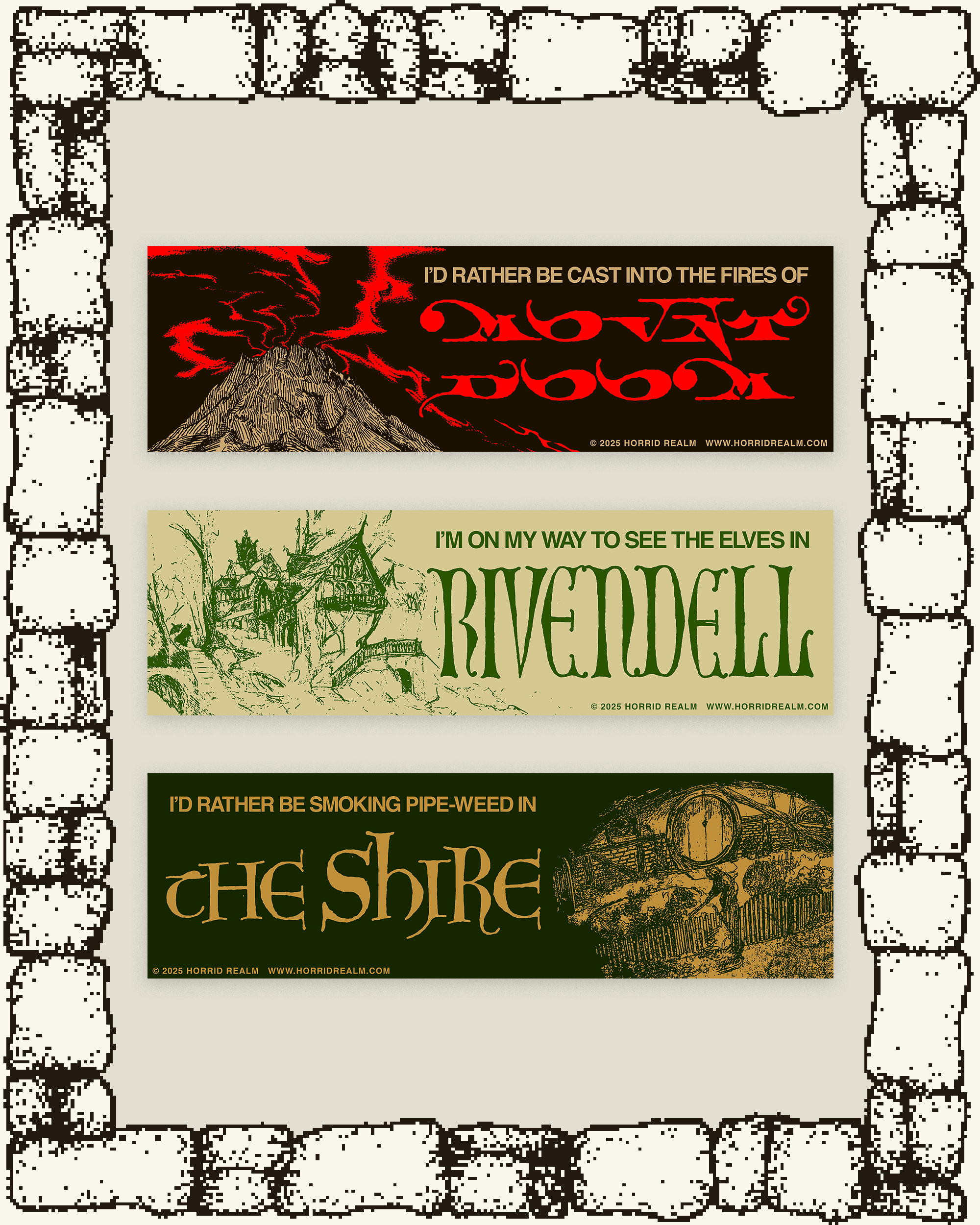"LEGENDARIUM" BUMPER STICKERS - SET 1