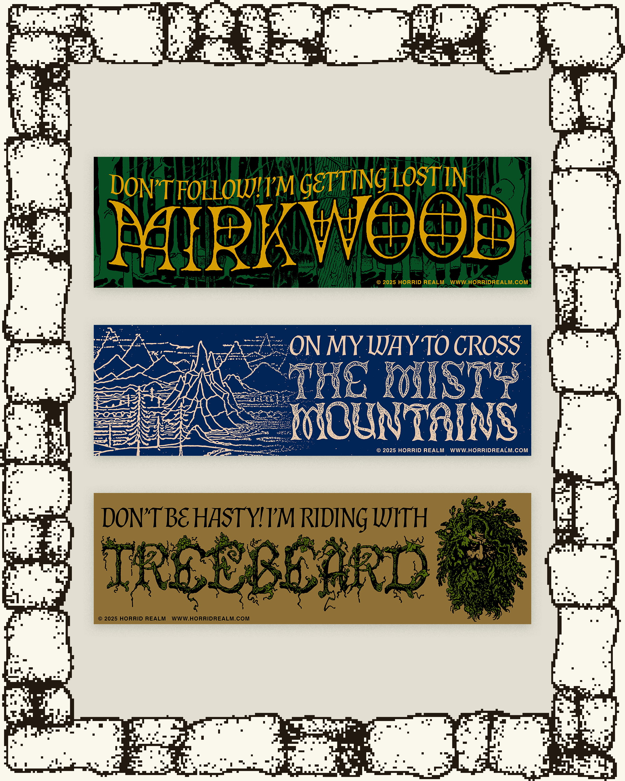 "LEGENDARIUM" BUMPER STICKERS - SET 2