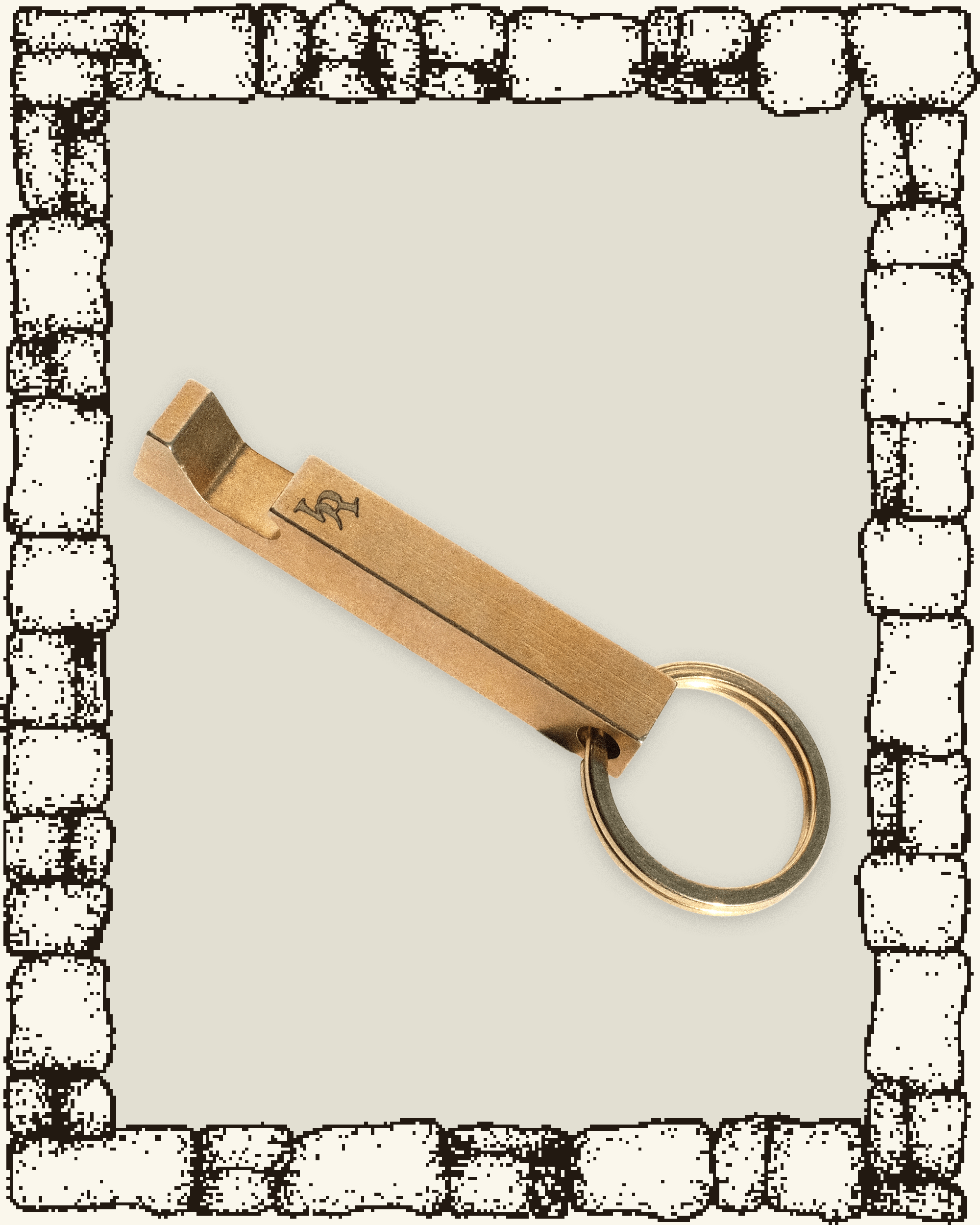 “MACE” BRASS KEYCHAIN BOTTLE OPENER