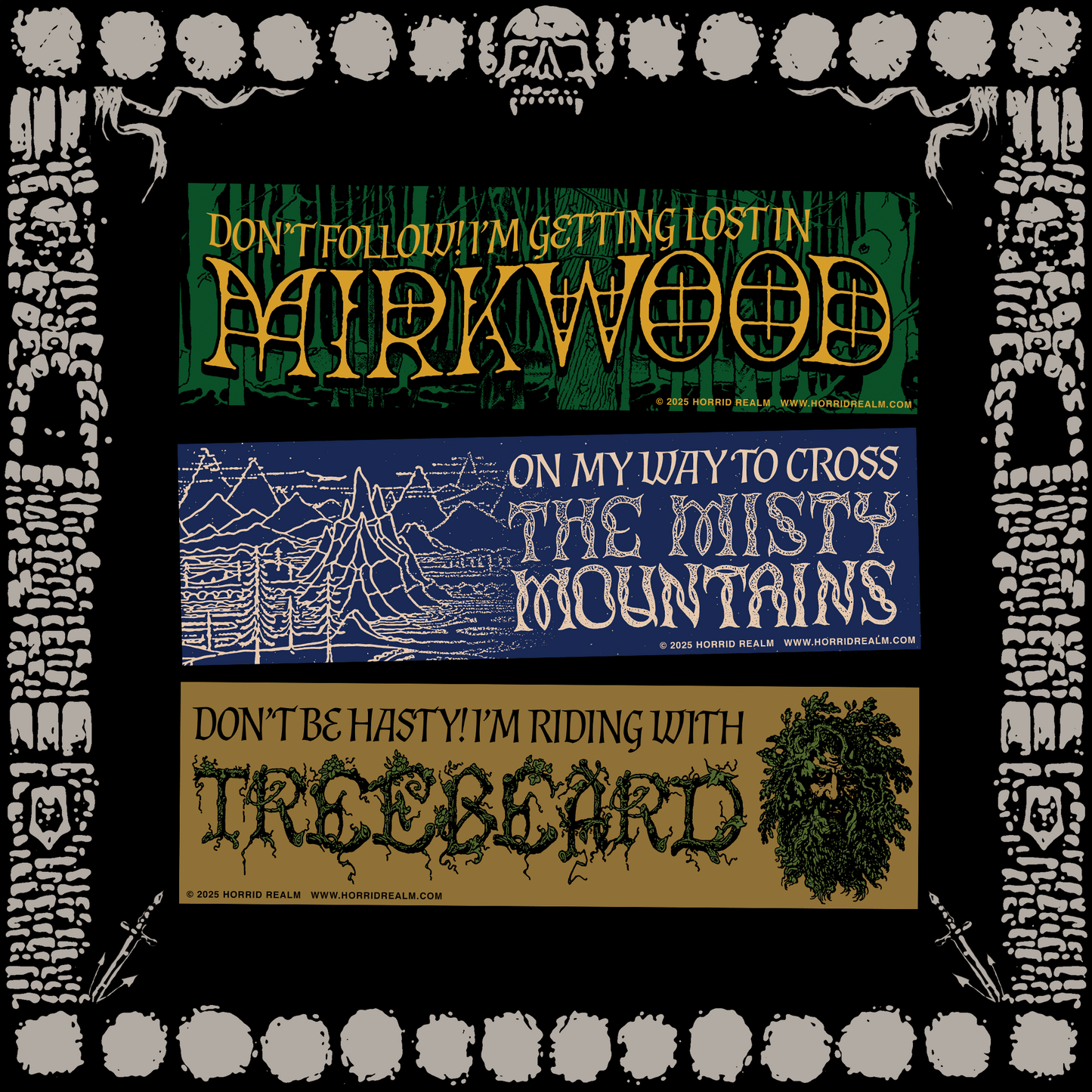 "MIDDLE-EARTH" BUMPER STICKERS - SET 2