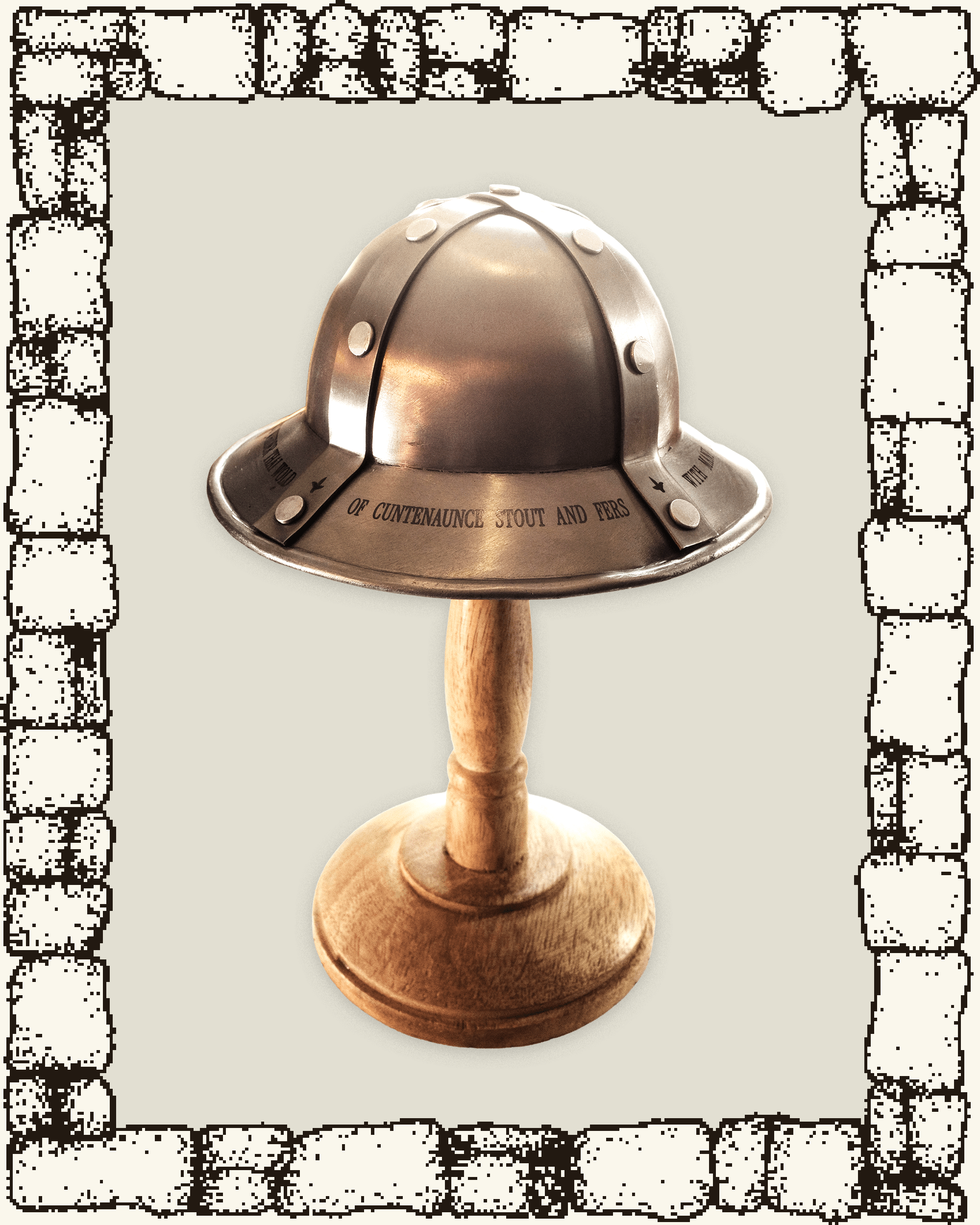 “SIR ORFEO” MINI KETTLE HELM + WOODEN STAND