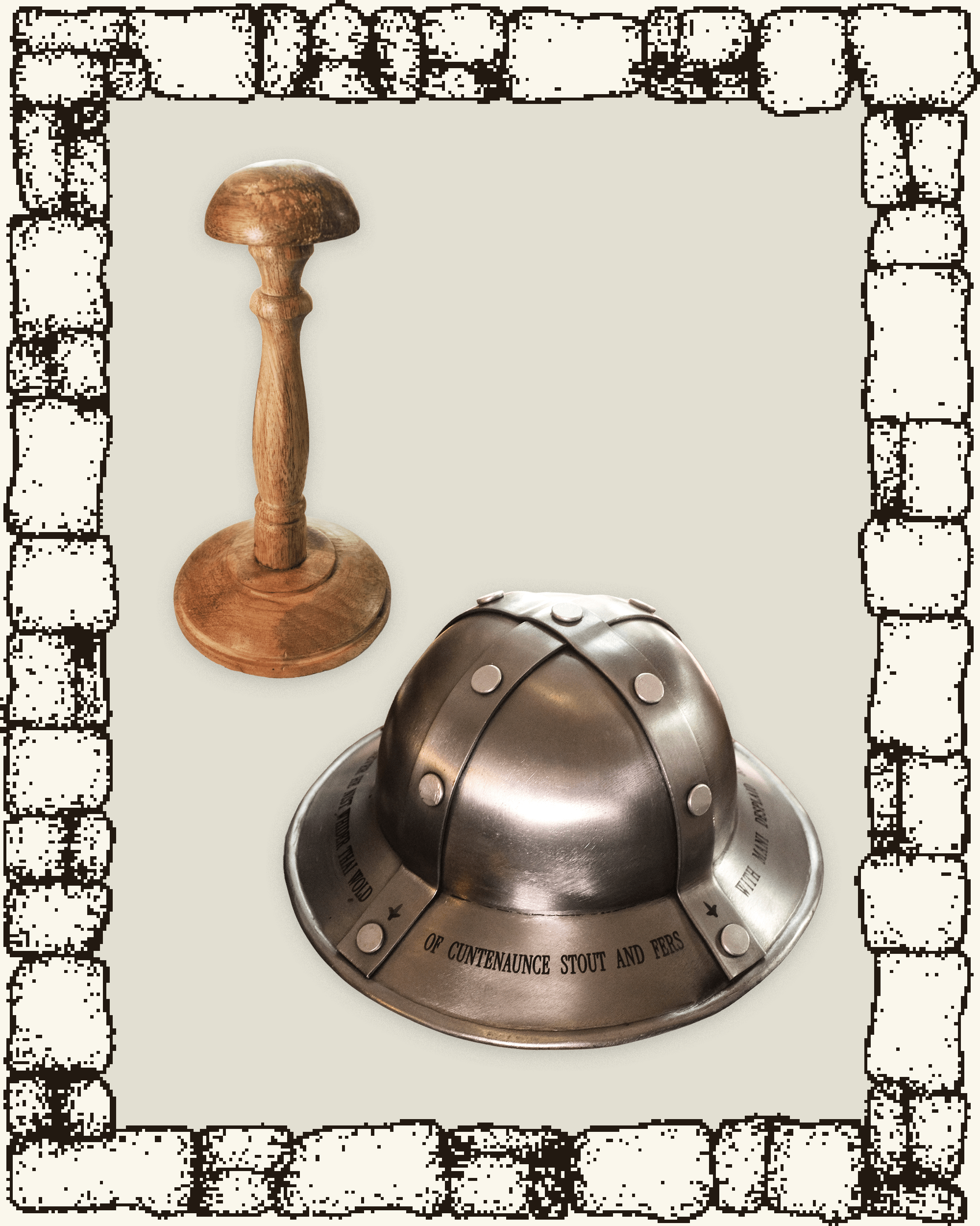 “SIR ORFEO” MINI KETTLE HELM + WOODEN STAND