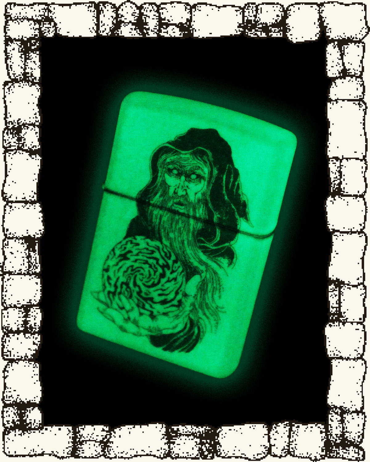 "PALANTIR" Engraved Glow in the Dark Zippo Lighter