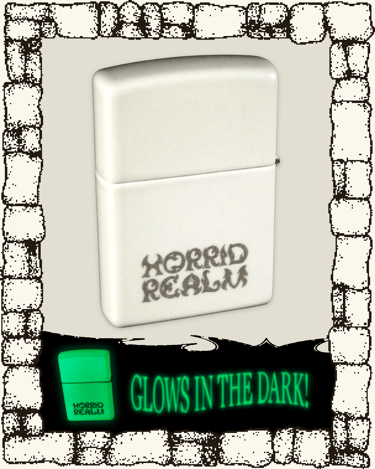 "PALANTIR" Engraved Glow in the Dark Zippo Lighter
