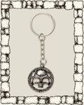Vintage Round Skull Keychain