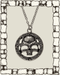 Vintage Round Skull Necklace
