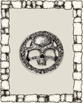 Vintage Round Skull Pin