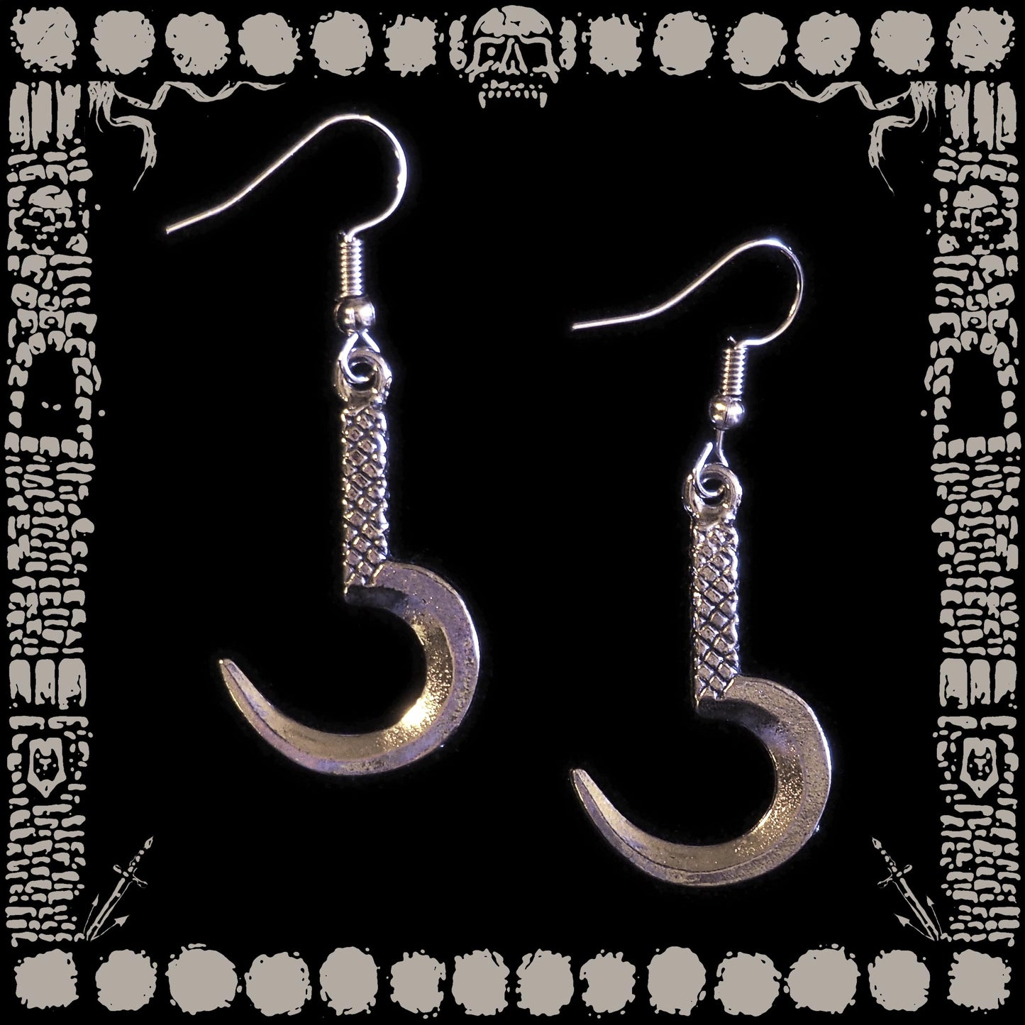 Vintage Sickle Earrings