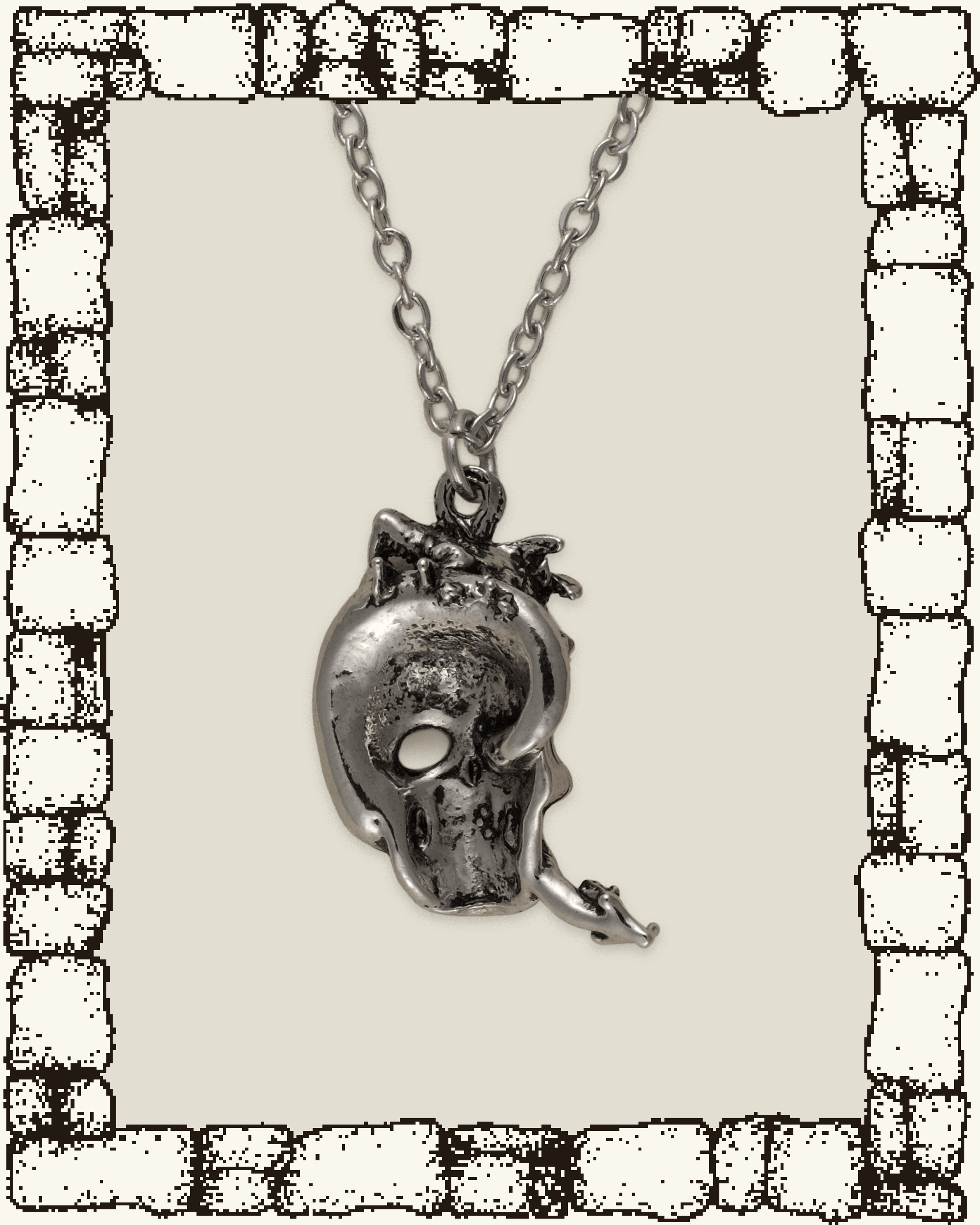 Vintage Skull Dragon Necklace